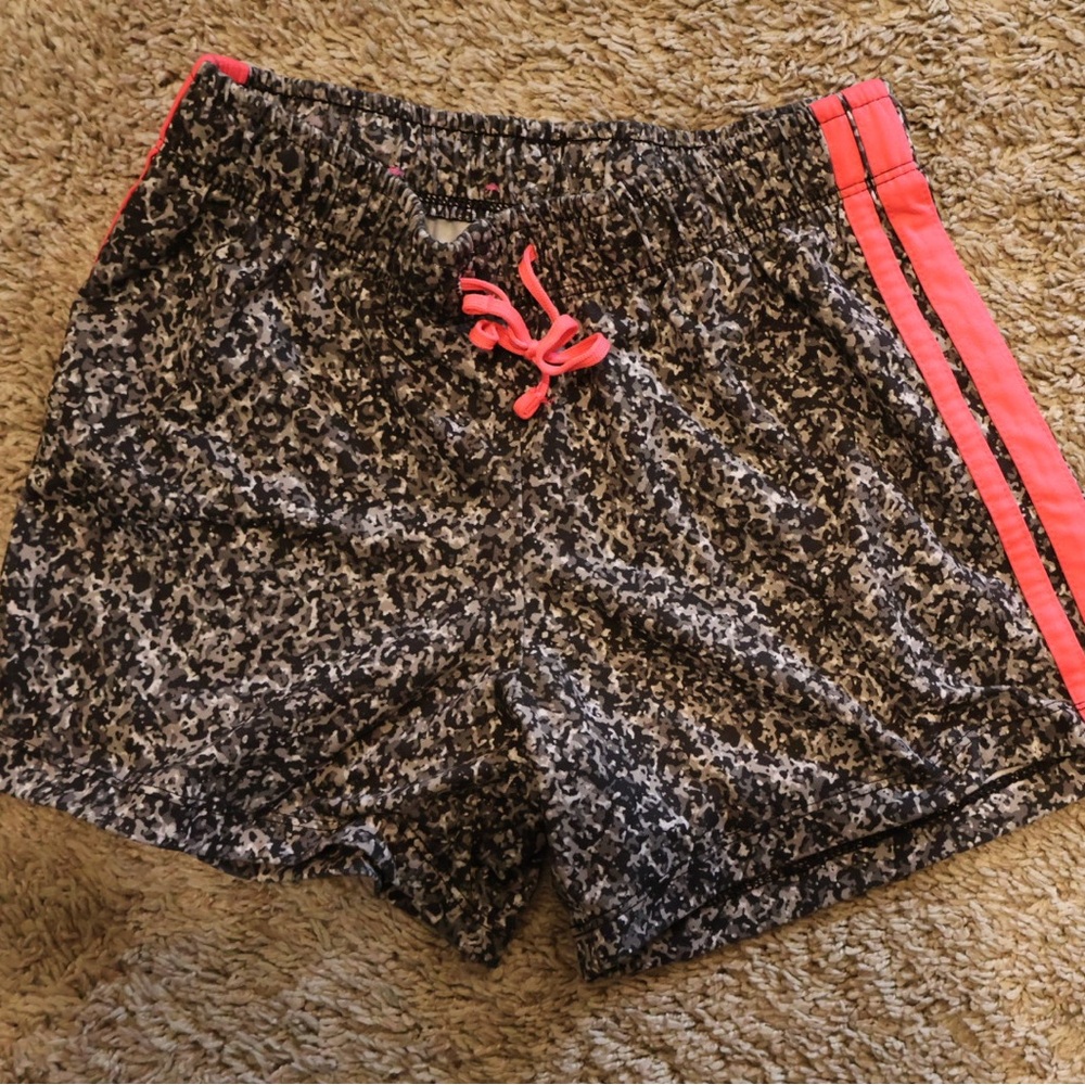 adidas Kids Black and Pink Camo Shorts